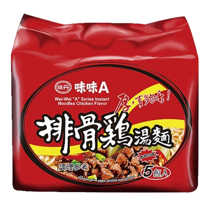 【味丹】味味A排骨雞麵5入/袋