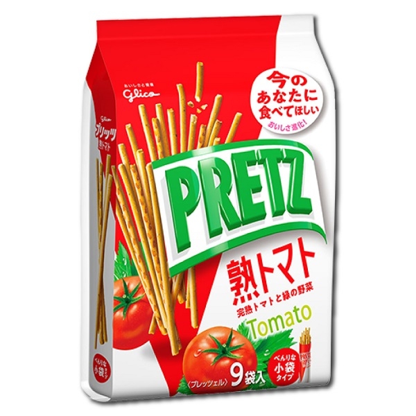 【GLICO】9袋入番茄百利滋棒134g