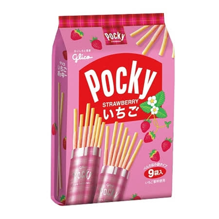 【GLICO】9袋入草莓棒122.4g