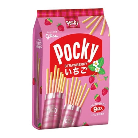 【GLICO】9袋入草莓棒122.4g